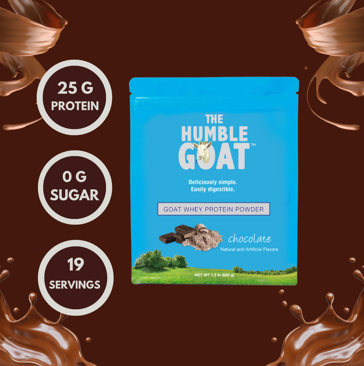 Chocolate Goat Whey Protein Powder Subscription